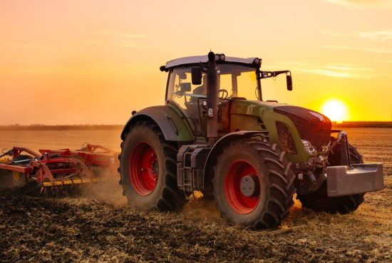 Livingstone tractor on a field